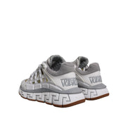 Versace White Trigreca Barocco Print Low Top Sneakers
