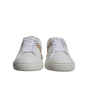 Versace White Brown Greca Print TPU Low Top Sneakers
