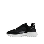 Versace Black Canvas Quad Fabric Medusa Low Top Sneaker Shoes