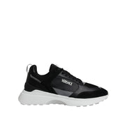 Versace Black Canvas Quad Fabric Medusa Low Top Sneaker Shoes