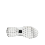 Versace Black Canvas Quad Fabric Medusa Low Top Sneaker Shoes