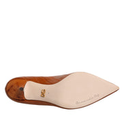 Dolce & Gabbana Brown Leather Kitten Heels Pumps Shoes