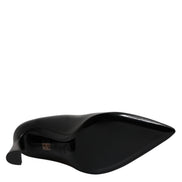 Versace Black Leather High Heel Pumps