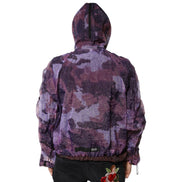 Giacca Blouson con Cappuccio da Uomo Dolce & Gabbana Mimetica Viola