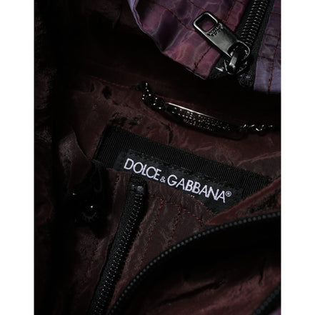Giacca Blouson con Cappuccio da Uomo Dolce & Gabbana Mimetica Viola