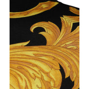 Versace Black Medusa Print Cotton Crew Neck T-shirt