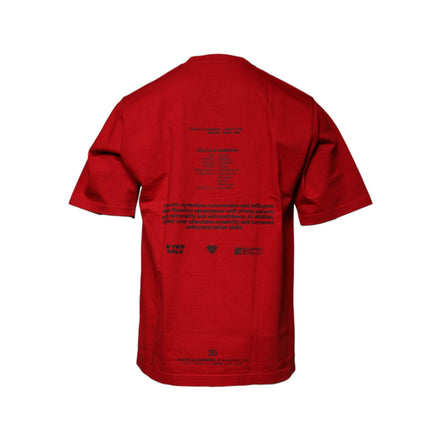 Dolce & Gabbana T-shirt Girocollo in Cotone con Occhio Rosso DG