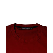 Dolce & Gabbana T-shirt Girocollo in Cotone con Occhio Rosso DG