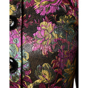 Giacca Cropped Dolce & Gabbana in Jacquard Floreale Multicolore