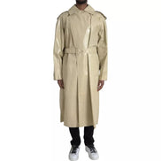 Bottega Veneta Beige Leather Trench Coat