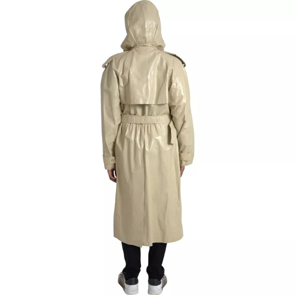 Bottega Veneta Beige Leather Trench Coat