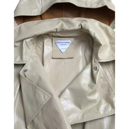 Bottega Veneta Beige Leather Trench Coat