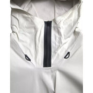 Bottega Veneta Giubbotto Blouson Uomo in Pelle Bianca Impermeabile