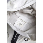Bottega Veneta Giubbotto Blouson Uomo in Pelle Bianca Impermeabile