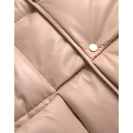 Veste en Cuir de Veau Matelassée sans Manches Beige Bottega Veneta