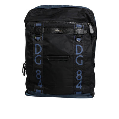 Dolce & Gabbana Zaino Scuola Nero in Nylon con Logo DG