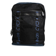 Dolce & Gabbana Zaino Scuola Nero in Nylon con Logo DG