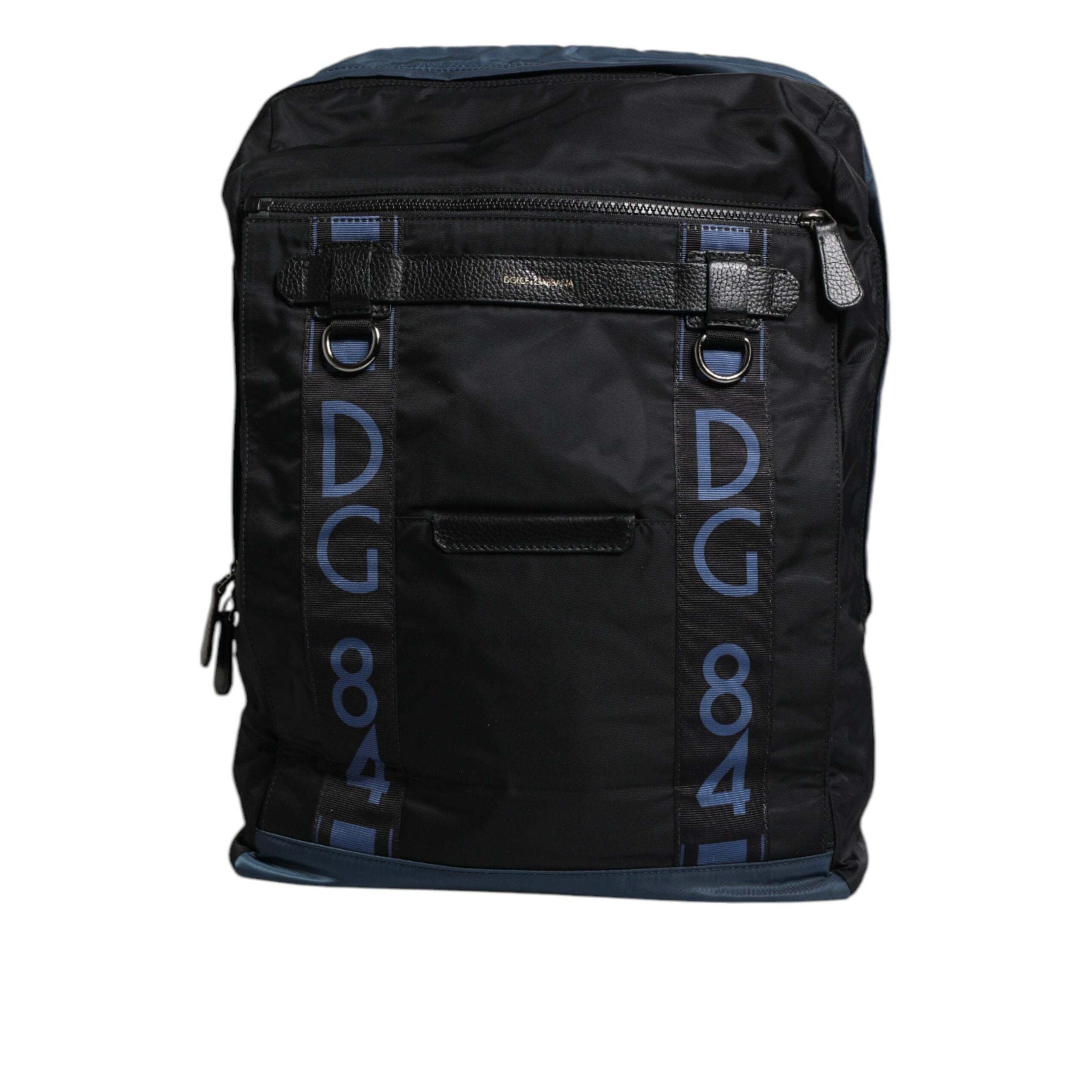 Dolce & Gabbana Zaino Scuola Nero in Nylon con Logo DG