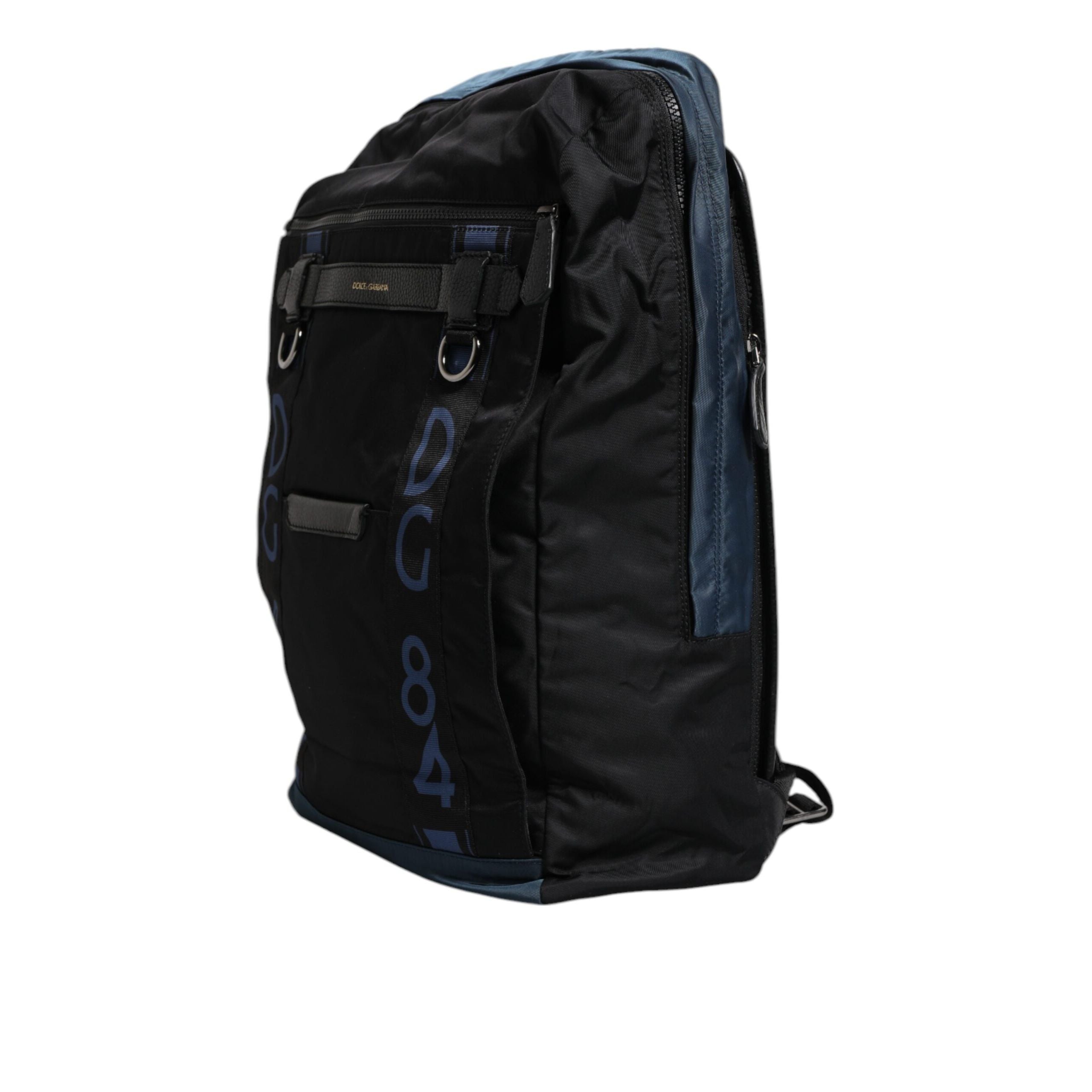 Dolce & Gabbana Zaino Scuola Nero in Nylon con Logo DG