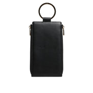 Dolce & Gabbana Black Leather Logo Neck Strap Wallet