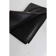 Dolce & Gabbana Black Leather Logo Neck Strap Wallet