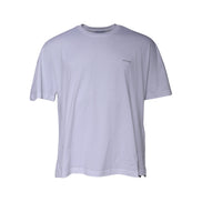 T-shirt Balenciaga col rond coton manches courtes logo blanc