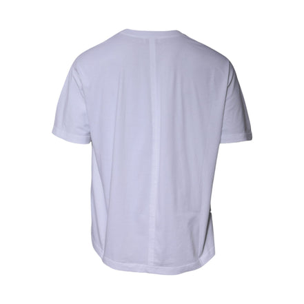 T-shirt Balenciaga col rond coton manches courtes logo blanc