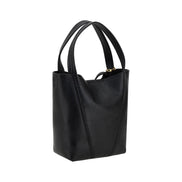 Chloé Black Calf Leather Shoulder Bag - Spin 18x19x8