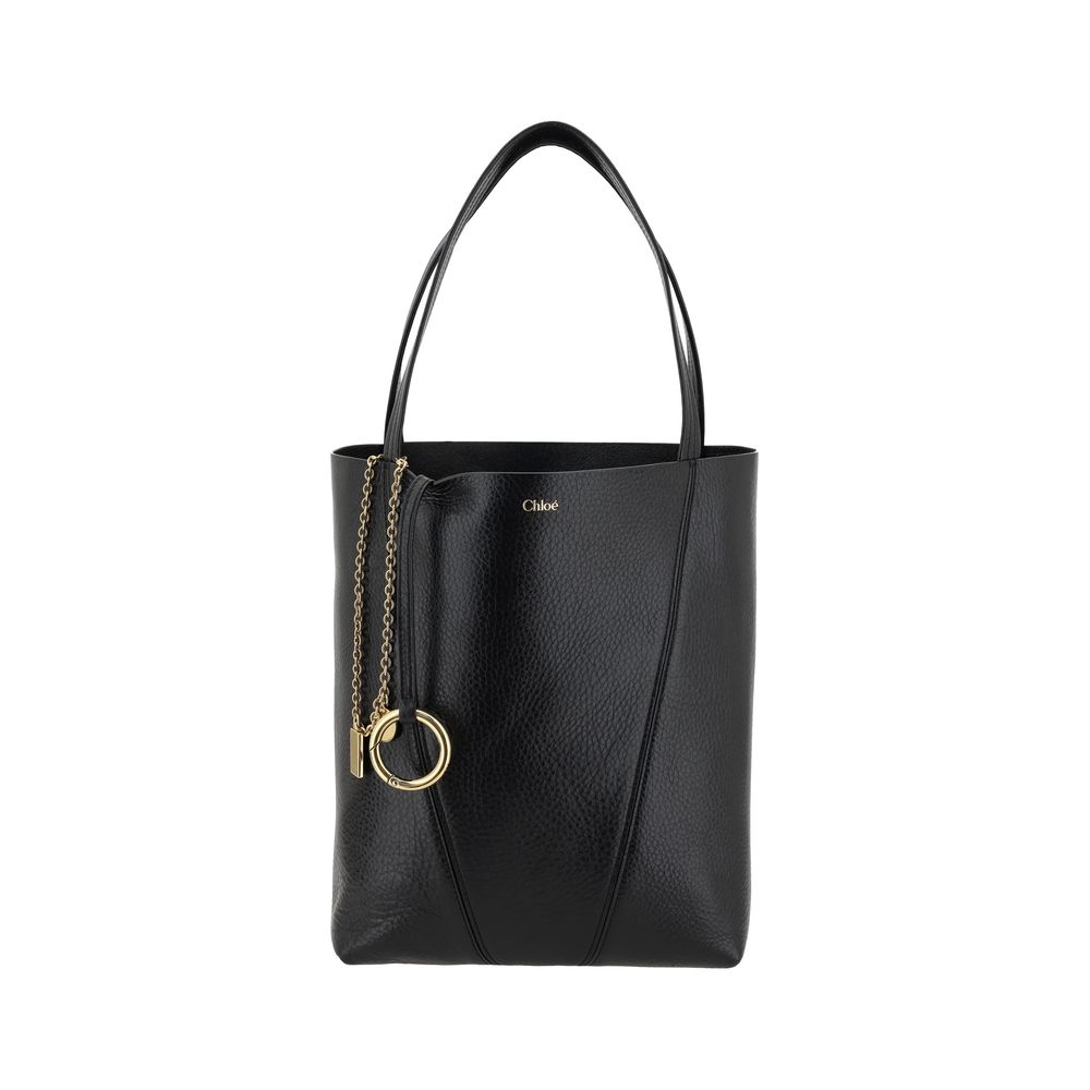 Chloé Black Calf Leather Shoulder Bag - Spin