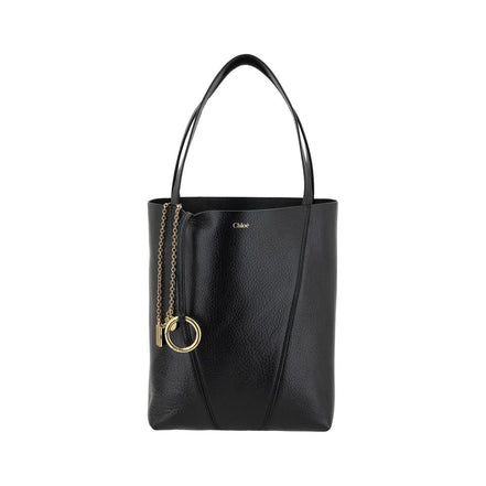 Chloé Black Calf Leather Shoulder Bag - Spin