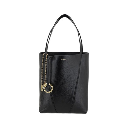 Chloé Black Calf Leather Shoulder Bag - Spin
