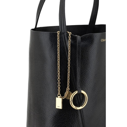 Chloé Black Calf Leather Shoulder Bag - Spin