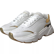Baskets en cuir blanc DOLCE & GABBANA DAYMASTER pour hommes