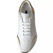 Baskets en cuir blanc DOLCE & GABBANA DAYMASTER pour hommes