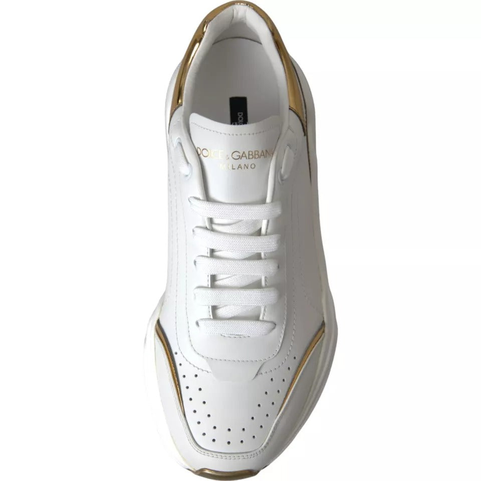 Baskets en cuir blanc DOLCE & GABBANA DAYMASTER pour hommes