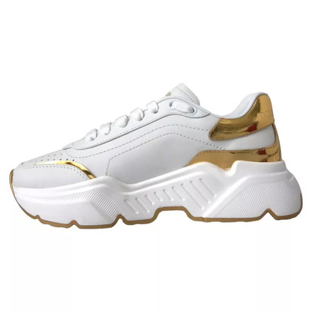 Baskets en cuir blanc DOLCE & GABBANA DAYMASTER pour hommes