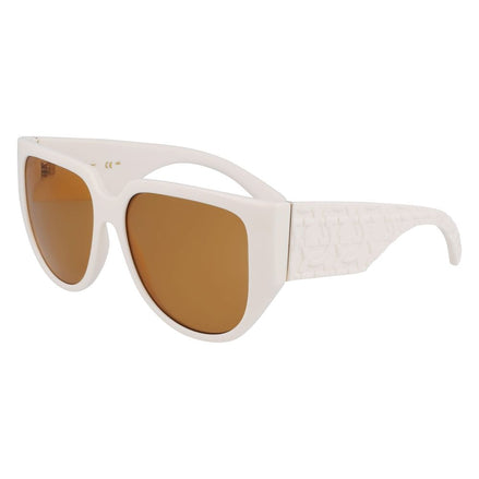 Ferragamo White Bio Sunglasses