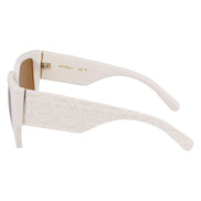 Ferragamo White Bio Sunglasses