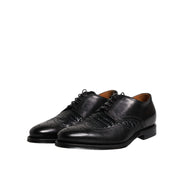 Scarpe stringate eleganti da uomo Dolce & Gabbana Derby Wingtip in pelle nera