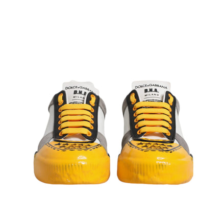 Dolce & Gabbana Multicolor Leather DNA Low Top Sneakers