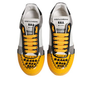 Dolce & Gabbana Multicolor Leather DNA Low Top Sneakers