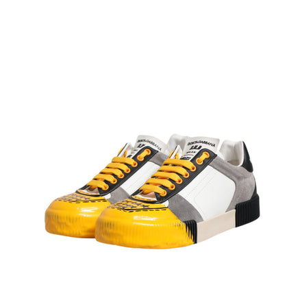 Dolce & Gabbana Multicolor Leather DNA Low Top Sneakers