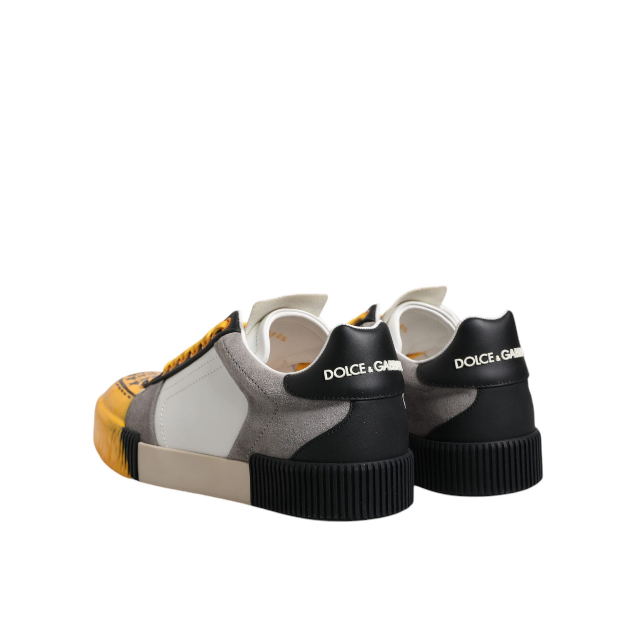 Dolce & Gabbana Multicolor Leather DNA Low Top Sneakers