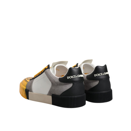 Dolce & Gabbana Multicolor Leather DNA Low Top Sneakers