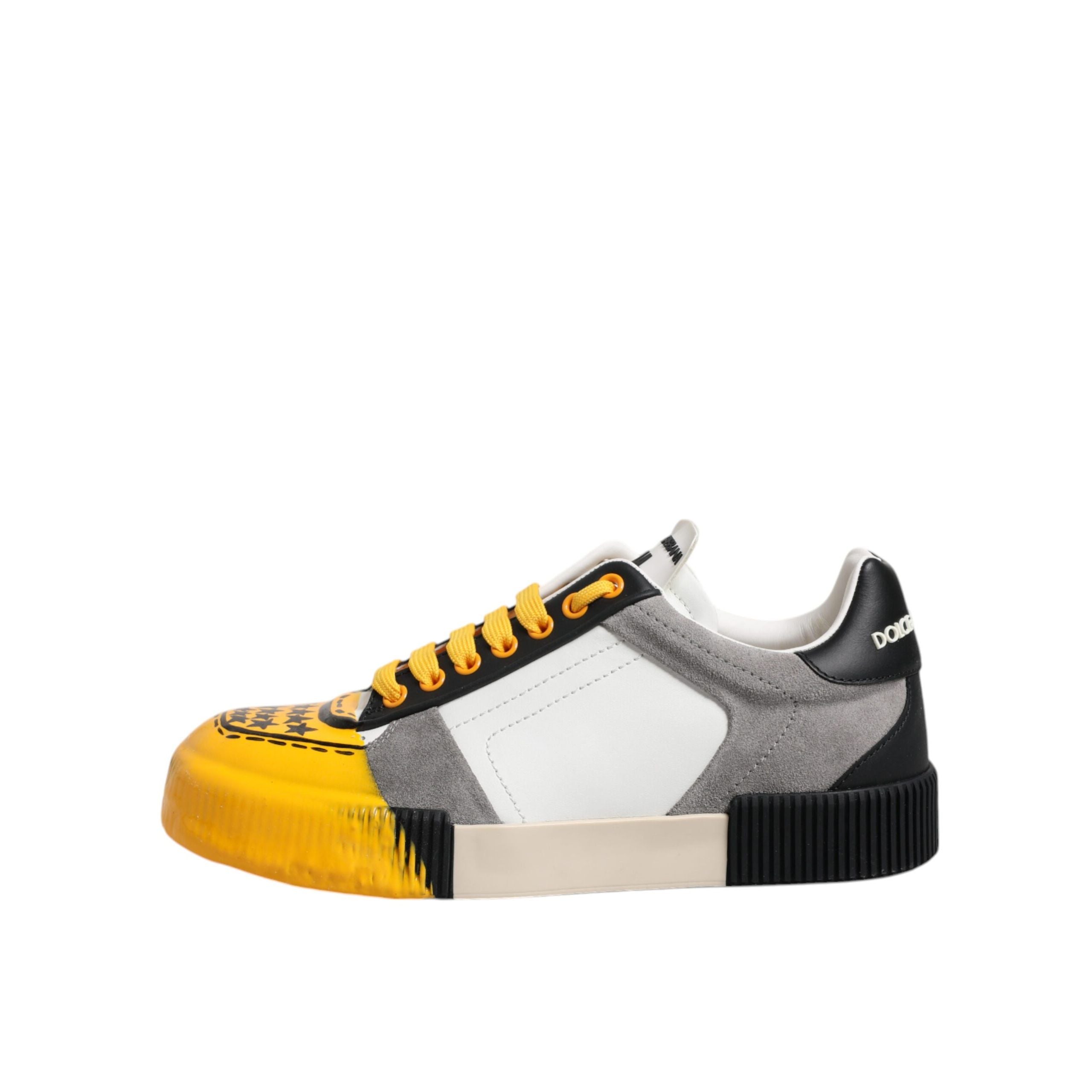 Dolce & Gabbana Multicolor Leather DNA Low Top Sneakers