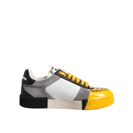 Dolce & Gabbana Multicolor Leather DNA Low Top Sneakers