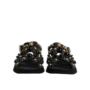 Dolce & Gabbana Sandales à clous en cuir noir