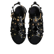 Dolce & Gabbana Sandales à clous en cuir noir