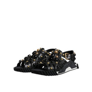 Dolce & Gabbana Sandales à clous en cuir noir