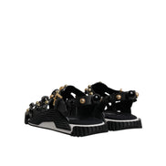 Dolce & Gabbana Sandales à clous en cuir noir